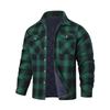 Herrenjacke Langarm Revers Kariertes Hemd Herrenjacke