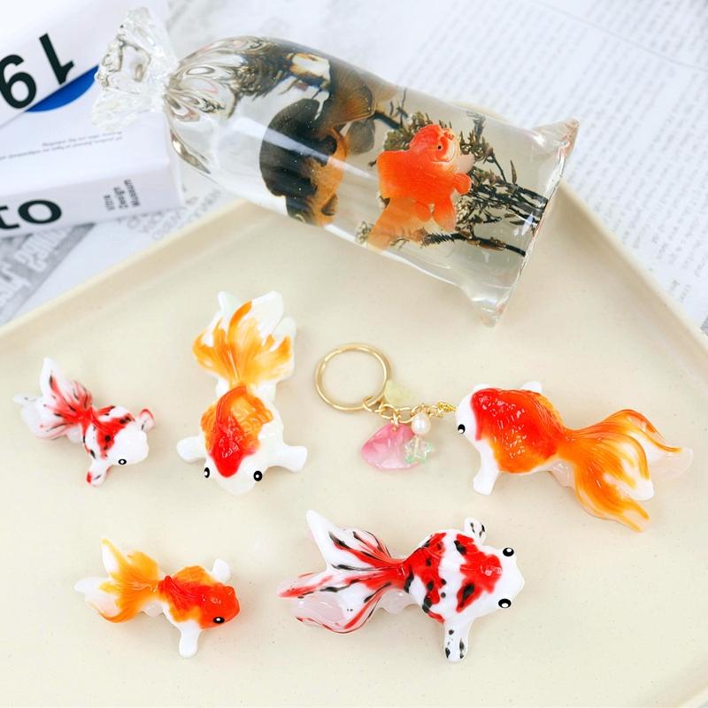 Unique Silicone Mold for 3D Goldfish Lucky Bag Resin Epoxy Casting Molds for Home Decor Ornament Water Bag Tabletop Mold