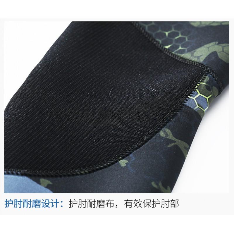 Mens 5mm Camo Wetsuit Separate Hooded Dive Suit Spearfishing Snorkeling Surfing Cold Water Diving