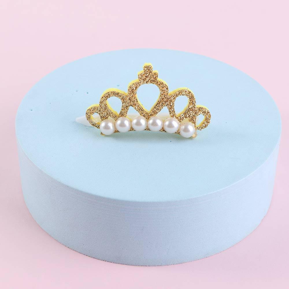 Crown Shape Bows with Faux Pearl Pets Hair Clips Dog Accessories Pet Hairpins Pet Grooming Supplies