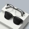 Retro Set Of Glasses Sunglasses Men'S Box Trendy Street Shooting Magnetic Polarized Sunglasses Tr Frame Glasses Women