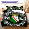 Legia Warszawa Pattern Bedding,Quilt Set Quilt Cover Pillowcase Home Birthday Gift(1 * duvet cover + 2 * pillowcase, without core)