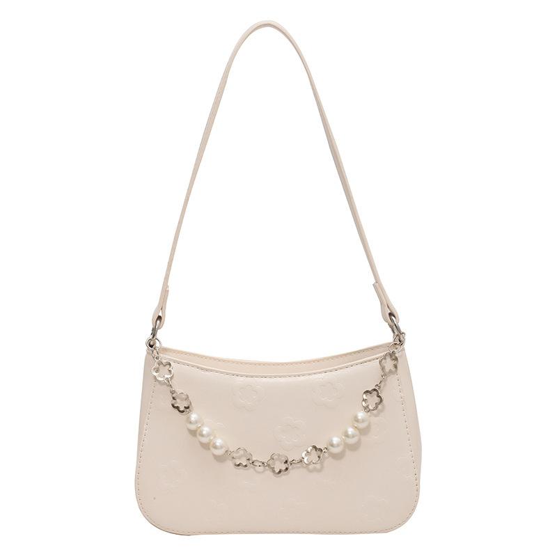 Simple small square bag women's new styling niche fashion trend pearl high-end casual versatile crossbody bag