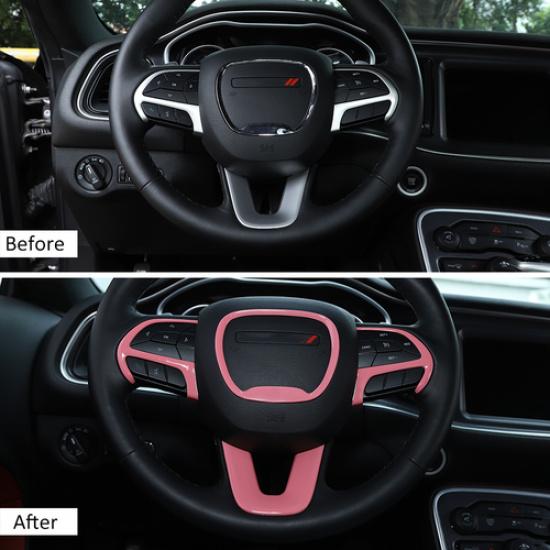 Pink Steering Wheel Cover Trim Bezel for Dodge Charger /Challenger /Durango 15+