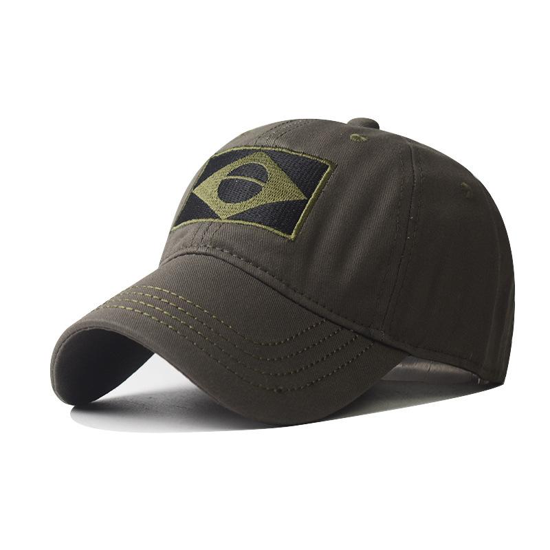 Camo Baseball Cap Men Summer Brazil Flag Sun Protection Snapback Caps Male Casual Airsoft Hat Outdoor Fishing Hiking Camping Hat