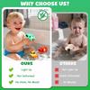 JoiTale Baby Bath Toys, 6 Pack Cars Light Up Bath Toys, No Hole No Mould Bathtub Toy for 1 2 3 Year Olds, Flashing LED Sensory Toy for Toddlers, Bath