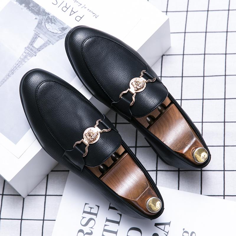 Męskie buty nowe mokasyny męskie na jeden pedał handel zagraniczny szpiczaste skórzane buty męskie biznesowe formalne męskie buty casualowe