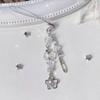 Handmade Bowknot Phone Chain Heart Pendant Keychain Rose Flower Charm Phone Lanyard Straps Acrylic Keyring Bag Ornament