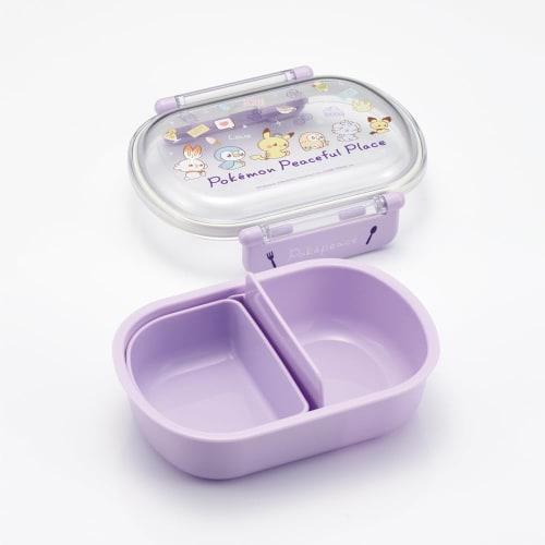 Skater Children's Bento Box, 360ml Capacity, Fluffy Lid, Made in Japan, Single Tier, Dishwasher and Microwave Safe, Pok?mon Pok? Pieces 24 Design, QAF