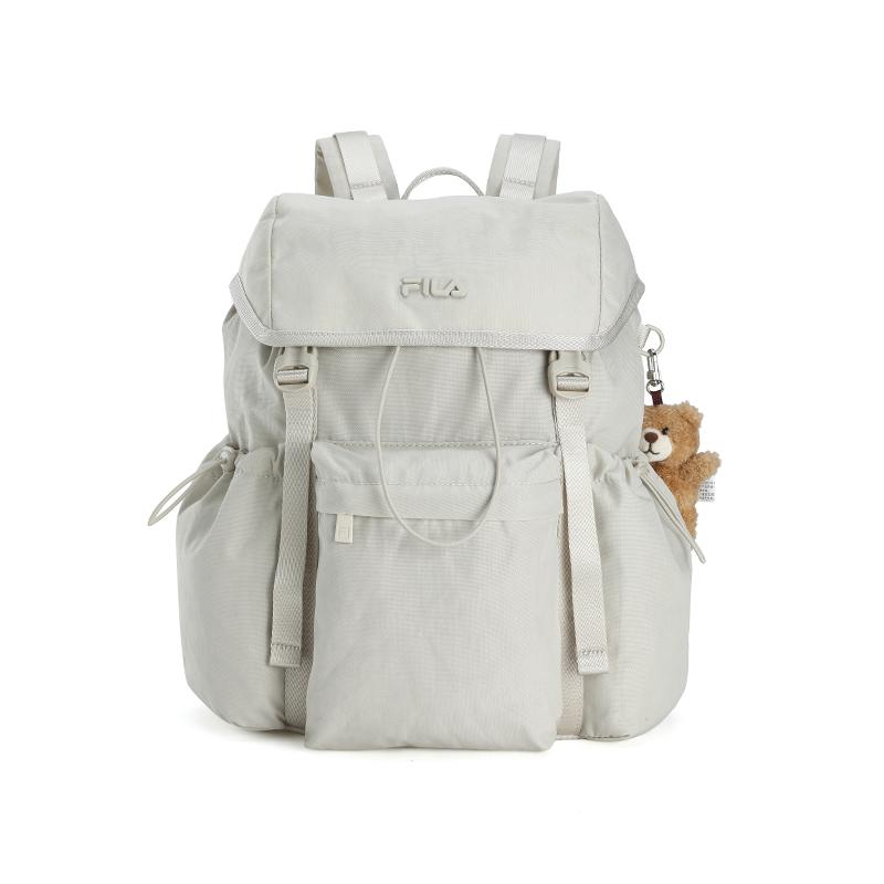 FILA Original Bear Daily Citywalk Fabric Backpack Unisex backpack Gray F13U529134FGY