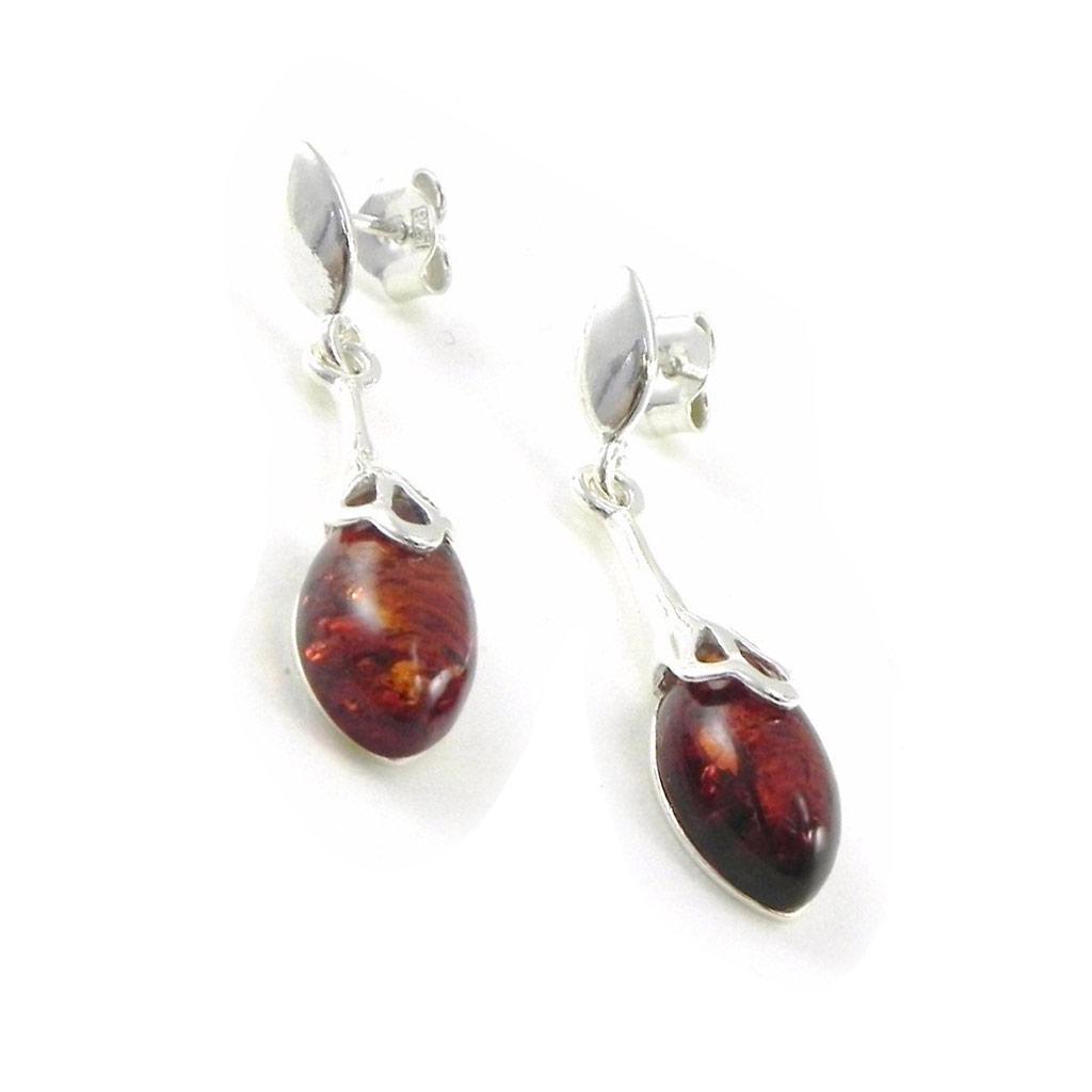 Les Trésors De Lily [I8945] - Amber 'Inspiration' Silver Earrings