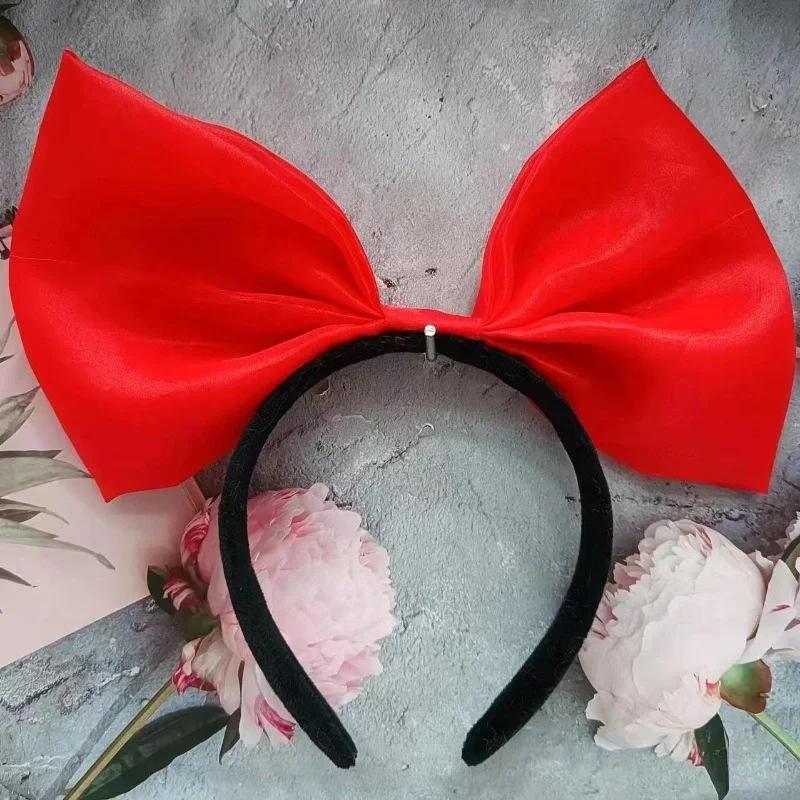 5 Colors New Oversized Three-dimensional Bow Fabric Headband Sweet Cute Hair Clip Girl Exaggerated Hair Accessory Headwear