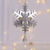 Snowflake Icicle Drop Ornaments Crystal Christmas Tree Transparent Decoration Pendant Christmas Home Decoration Navidad 2025