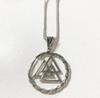 Necklace Viking Dragon Triangle Rune Ring Men's Domineering Pendant
