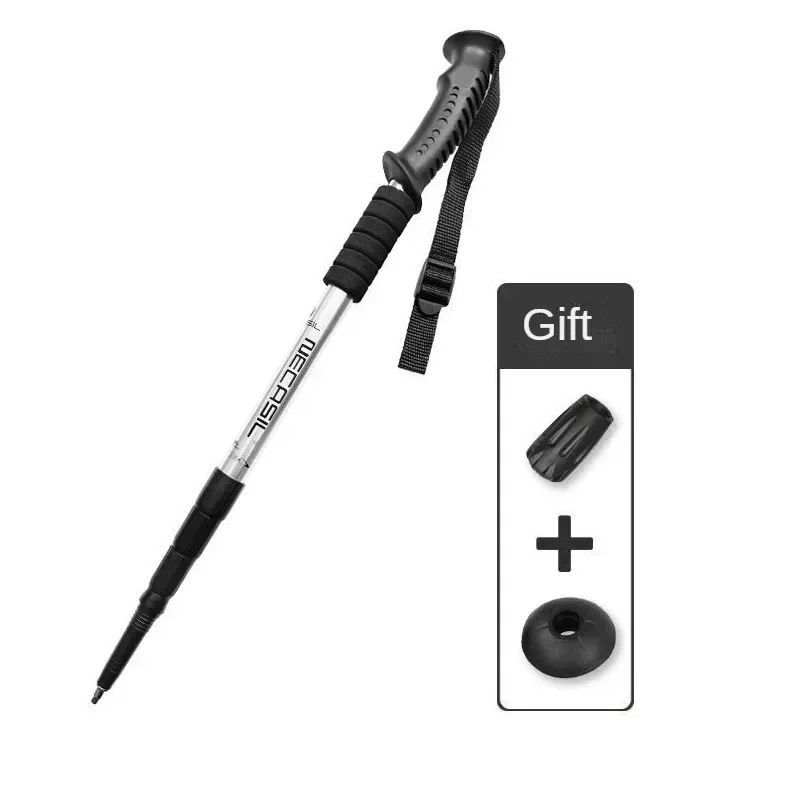 Портативные походные палки для улицы, сверхлегкие трости, телескопические палки из алюминиевого сплава, треккинговые палки, амортизаторы, пистолеты для давления