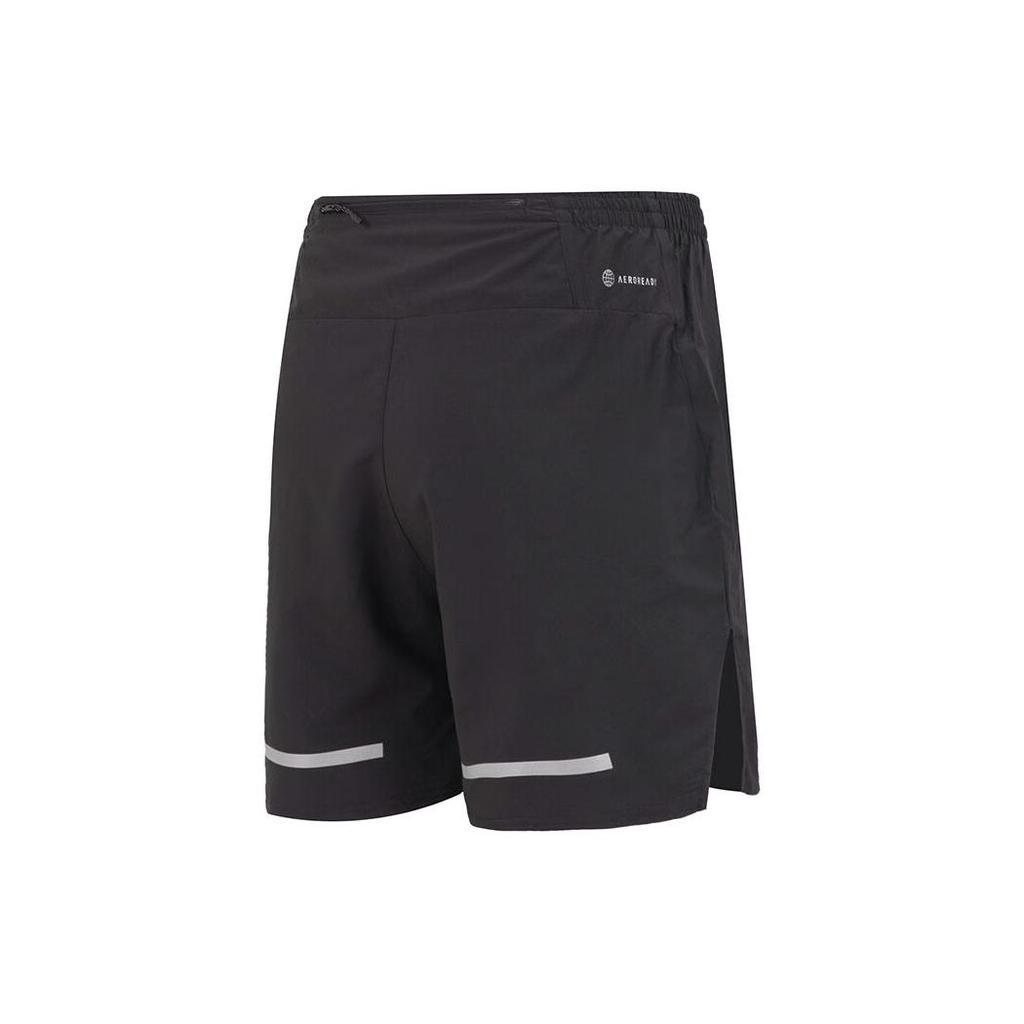 Adidas Reflective Stripe Logo Print Elastic Waist Straight Leg Shorts Men shorts Black HN0791