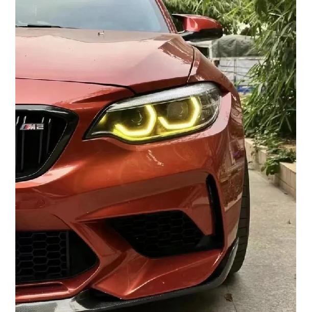 Yellow DRL Modules For BMW F87 M2 F23 F22 LCI M240i 230i 218i 2018 2019 2020 2021 Full LED Headlight DRL Daytime Light Angel Eye