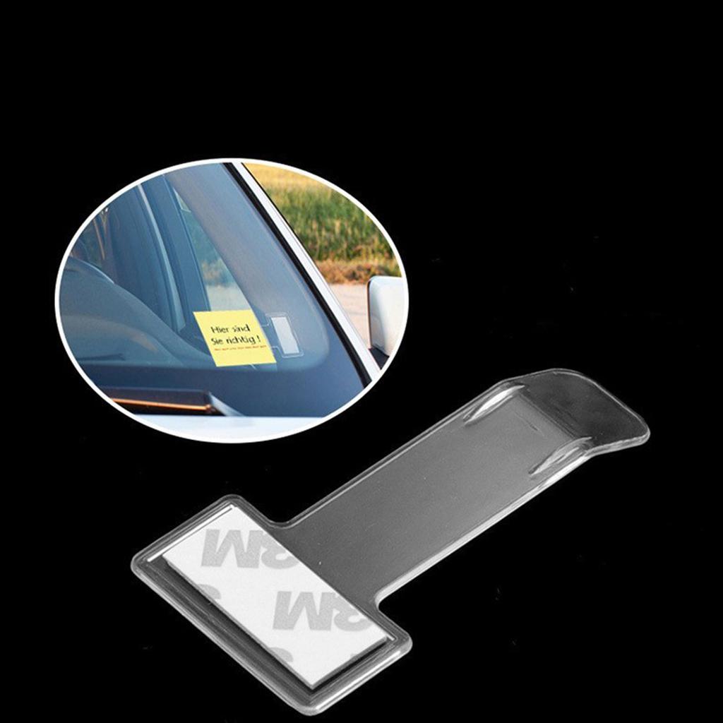 1PC Transparent Car Window Glass Fastener Clip Car Parking Ticket Clip Fastener Time Note Bill Card Holder Sticker Organizer