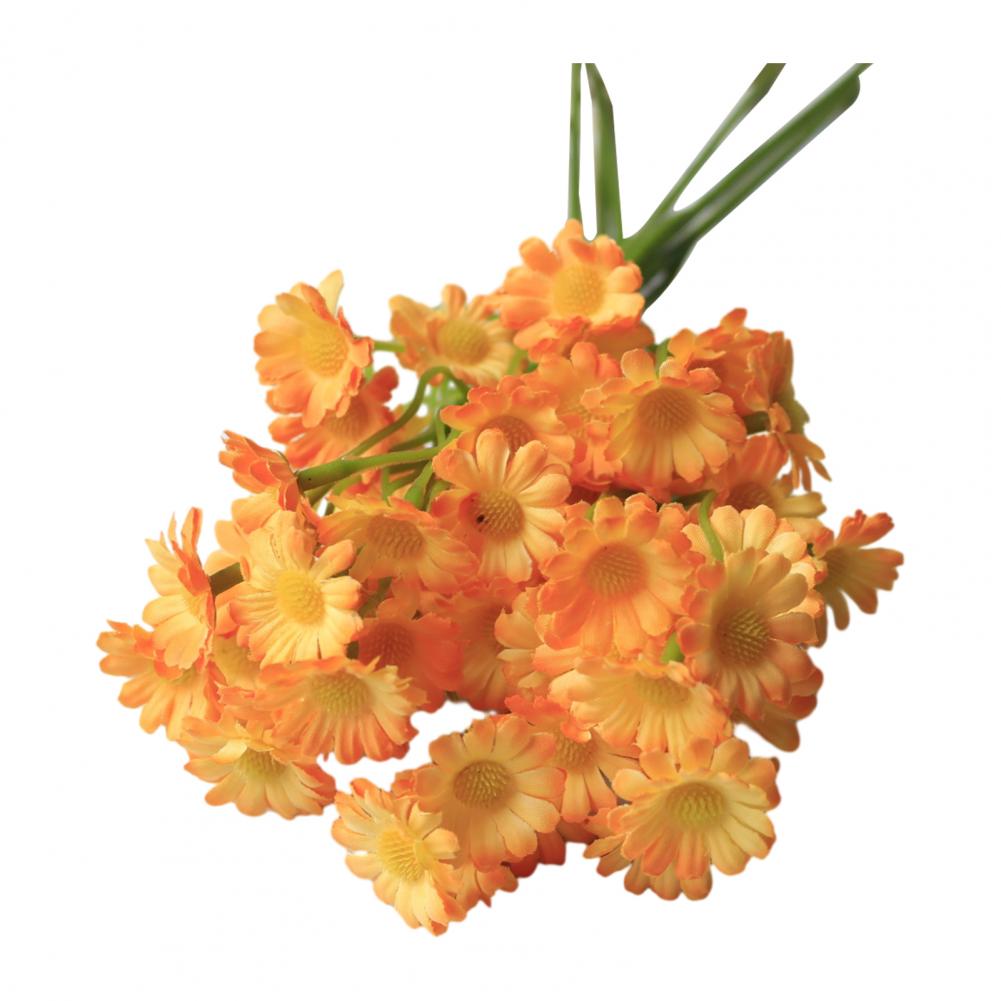 Fake Daisies Artificial Flowers Artificial Flower Bouquet with Flexible Stems Silk Faux Blooms for Wedding Centerpieces