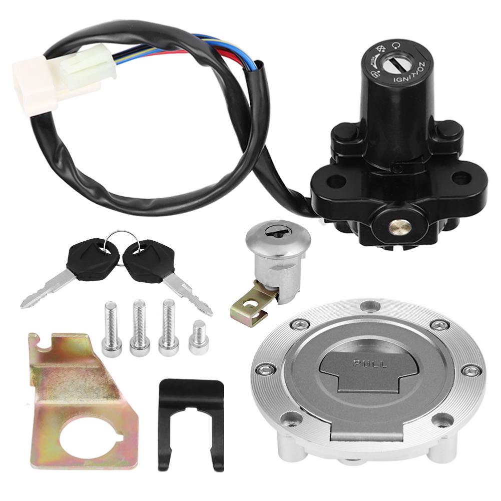 Fuel Gas Cap Ignition Switch Seat Lock W Key Set for Yamaha YZF R1 R6 FZ6 01 12