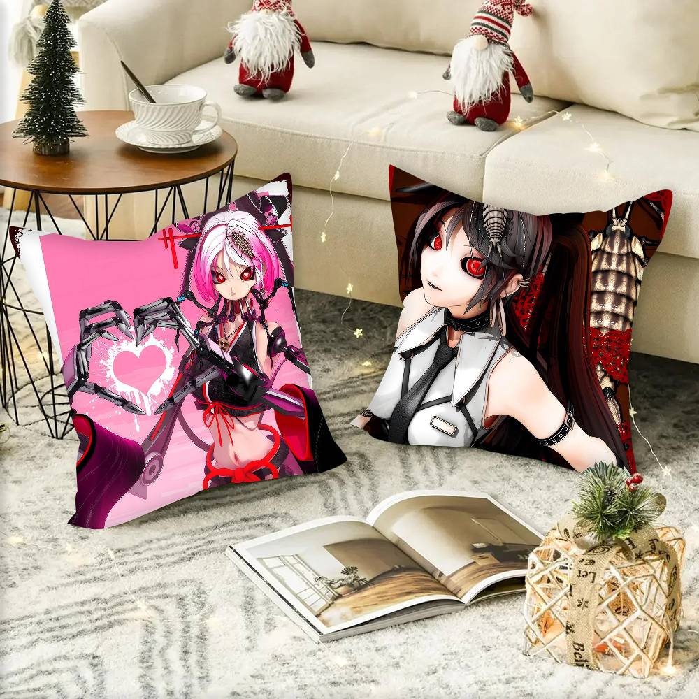 Bizarre Ästhetik Süßes Mädchen Kalzium Miku Kissenbezug Quadratisches Kissen Schlafzimmer Sofa Freizeit Komfortkissen Auto Heimdekoration