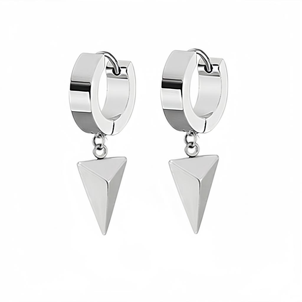 Stainless Steel Dangle Hanging Pendant Drop Earring for Woman Man Minimalist Punk Spike Piercing Ear Jewelry New In Accessory