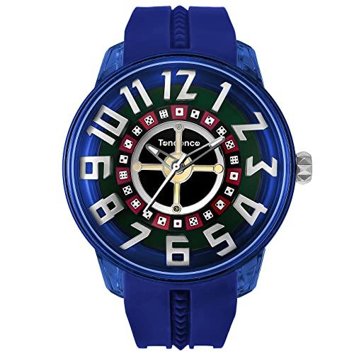 

TENDENCE Men s KINGDOME Watch TY023012, Blue Silicone Quartz Movement, 50mm, Brand New [Parallel Import]