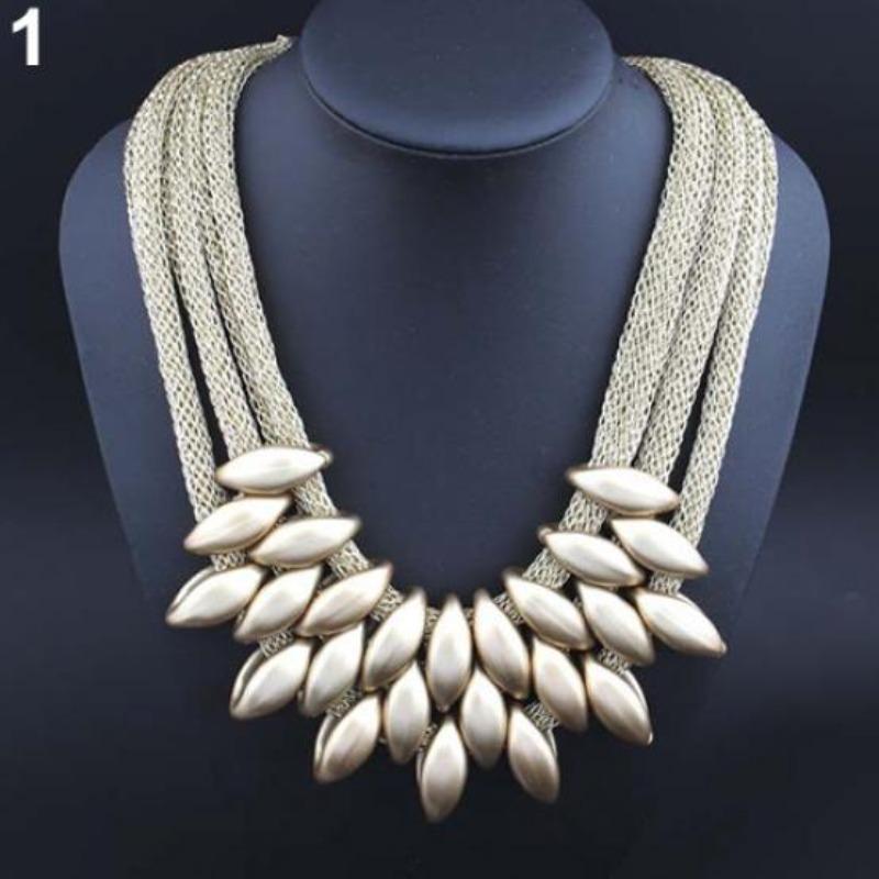 Gioielli con pendente a collare con collana girocollo etnica intrecciata retrò da donna