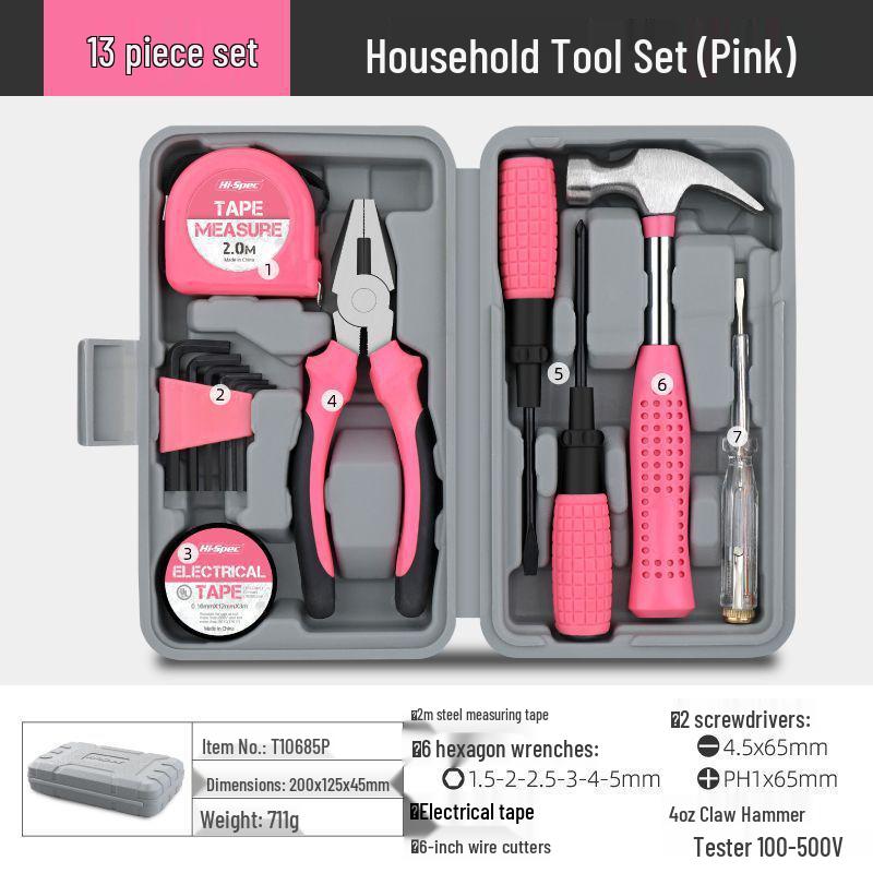 Complete Home Repair Tool Kit: Hex Wrench, Screwdriver, Pliers & More
