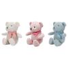 FLUFFYFUN 100% Organic Cotton Baby Toys, Teddy Bear Plush Toys, 16.5cm (Set of 3)