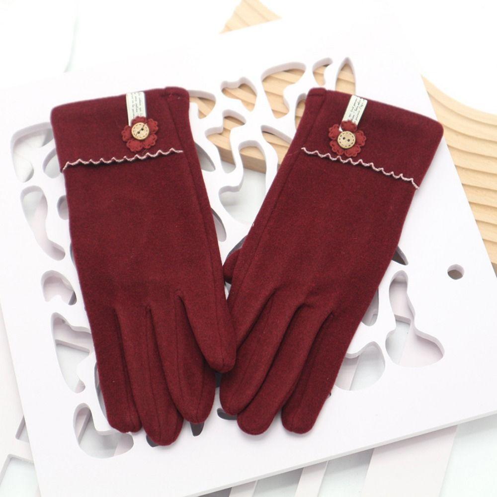 Anti-cold  Gloves Thick Female Driving Glove Winter Thermal Gloves  Bicycle Motorcycle