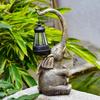 Waterproof Outdoor Solar Garden Light Elephant Hanging Lamp Decoration Animal Resin Crafts Garden Yard Lawn Lamp