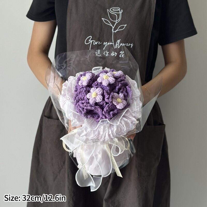 Crochet Flower Bouquet Mother's Day Gift Flowers Handmade Bouquet Wedding Party Decor Guests Gifts Graduation Gifts