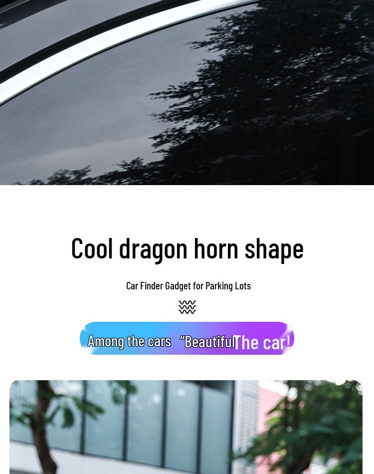 Dragon Horn Carbon Fiber Car Roof Ornament Spoiler Fin for Various Models