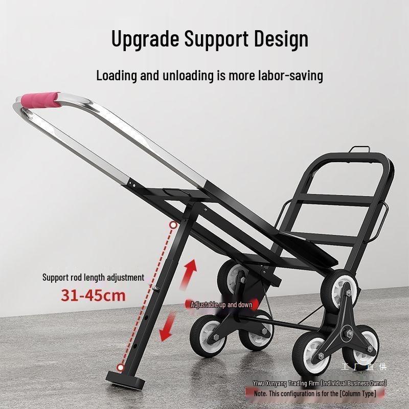 Kompakter Treppensteiger-Schwerlastwagen: Tragbarer Handwagen für einfachen Gepäcktransport