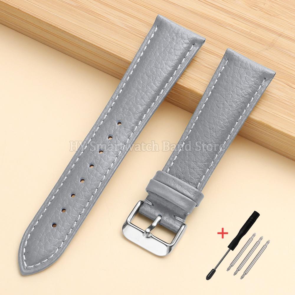 18mm 19mm 20mm 21mm 22mm Cowhide Leather Watch Strap for Seiko for Omega for Huawei Wristband Men Women Universal Sport Bracelet