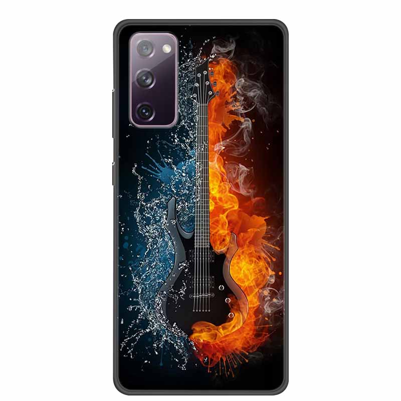

For Samsung Galaxy S20 FE Case Black Silicone Soft Lion Cat Bumpe For S20 Plus Ultra Protective Cartoon Luxury For GalaxyS20 TPU Galaxy S20