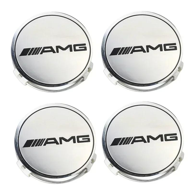 For Mercedes Benz C200 2025 Hot Car For Mercedes Benz AMG 75mm Car Wheel Hub Center Cover for Mercedes Benz W203 W204 W205 W209