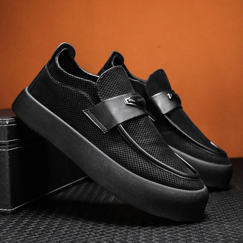 

Мужские модные универсальные кожаные туфли на толстой подошве Новая модная кожаная обувь Осенняя мужская обувь Повседневная обувь для папы Модная обувь Размер 39-44 44