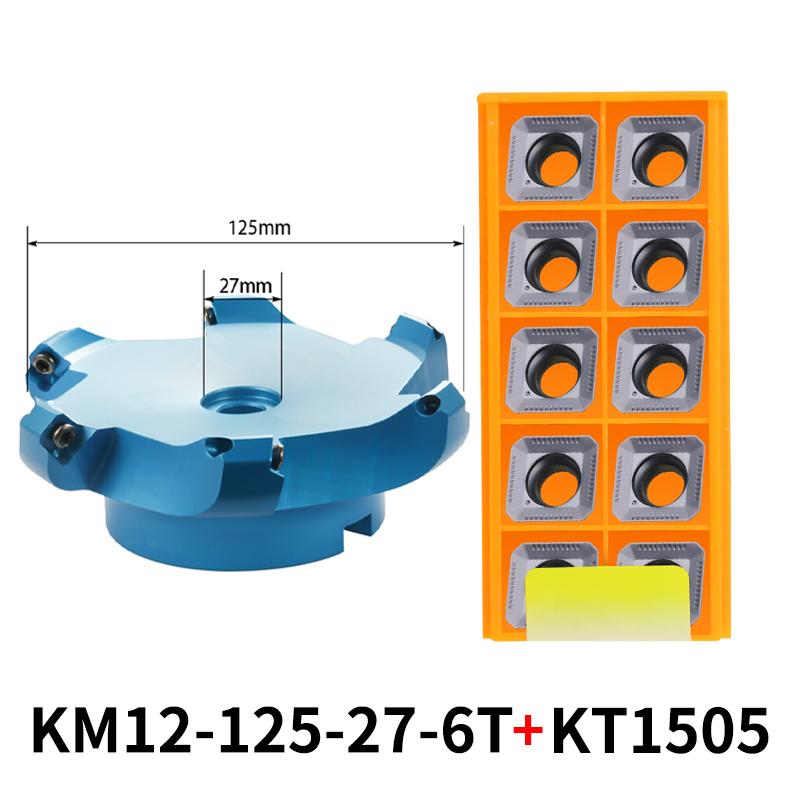 KM12/BAP 400R Face Aluminium Plane Head End Mill Milling Cutter SEKT/APMT Carbide Insert CNC Machine High Hardness Tools