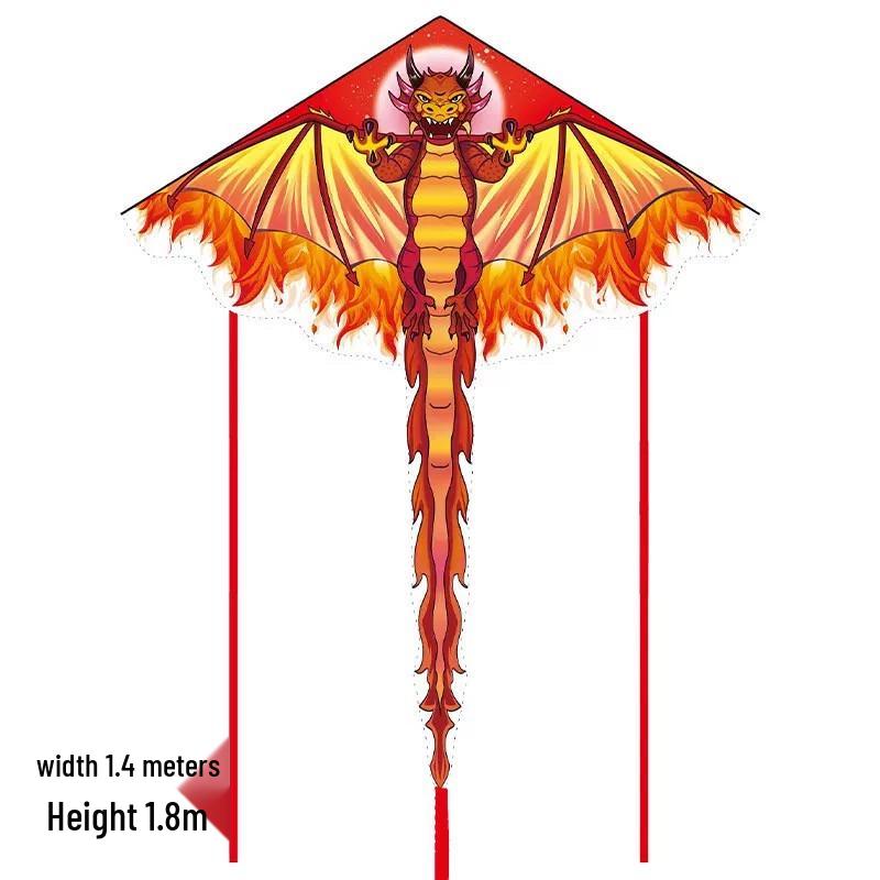 

Лед и Пламя Виверн Воздушный змей: Легко запускаемый воздушный змей с длинным хвостом