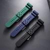 20mm 22mm Silicone Sport Strap Waterproof Diving Universal Watchband Stainless Steel Buckle Men Rubber Replace Watch Band Belt