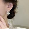 Hot Selling Light Luxury High-end Silk Ribbon Bow Earrings, Niche Unique Exquisite Fashion High-end Earrings