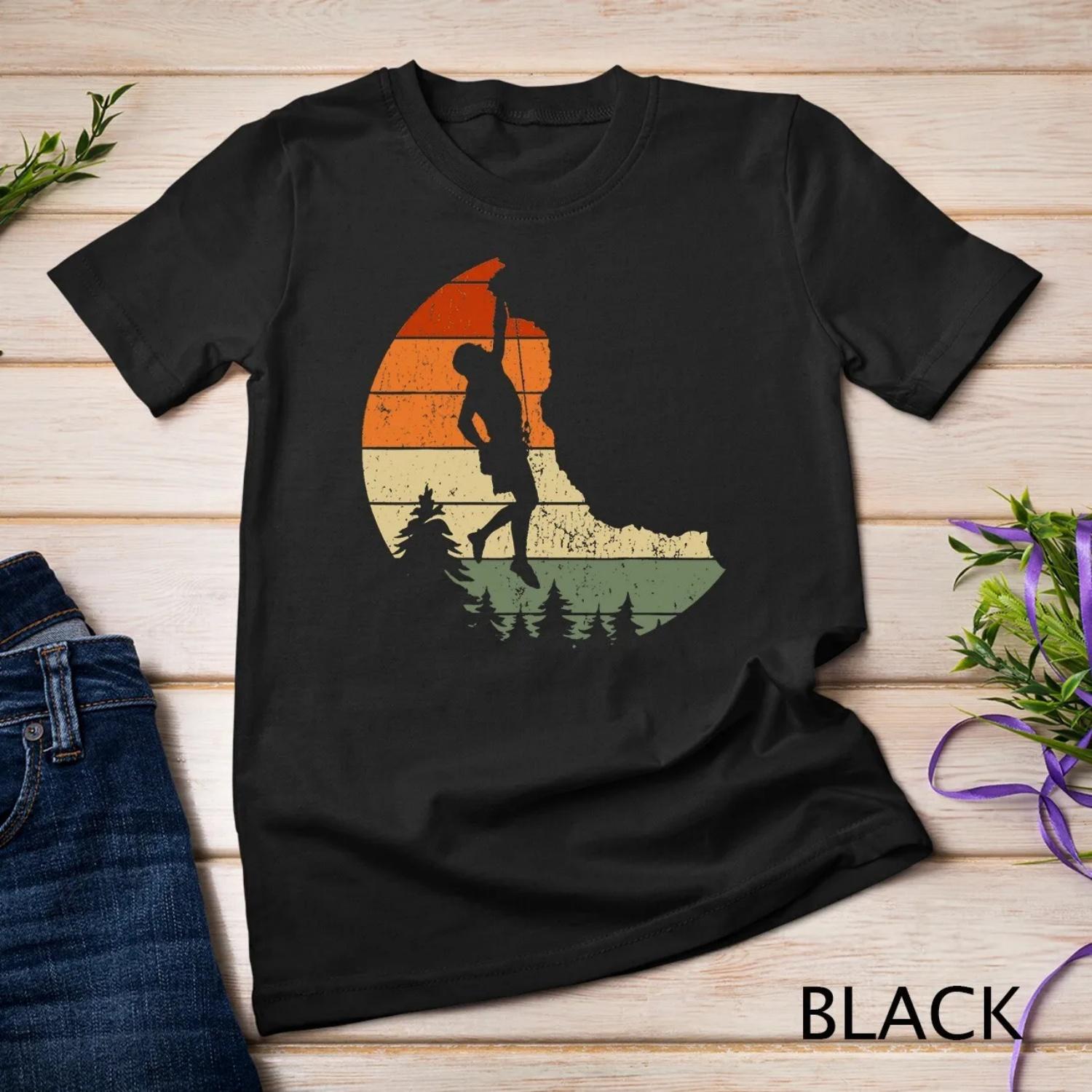 Retro Rock Climbing Vintage Climber T Shirt S