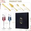Wedding Cake Knife & Server Set, Champagne Flutes & Forks for Bride and Groom