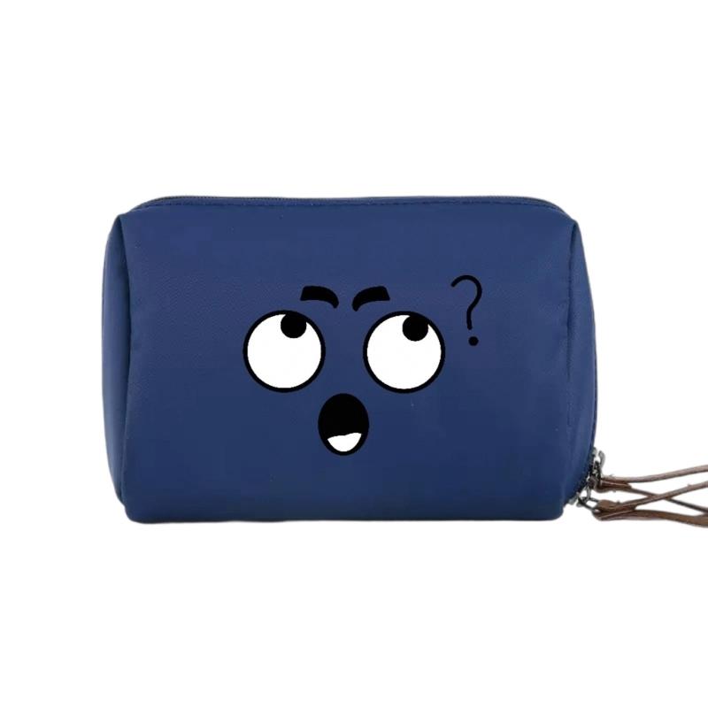 Practical Smile Series Makeup Bag Unisex Nylon Hand Carry Cosmetic Organizer Storage Bags For Daily Use