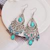 Bohemian Style Tassel Earrings Women Girls Long Fringe Dangle Earrings Female Vintage Jewelry