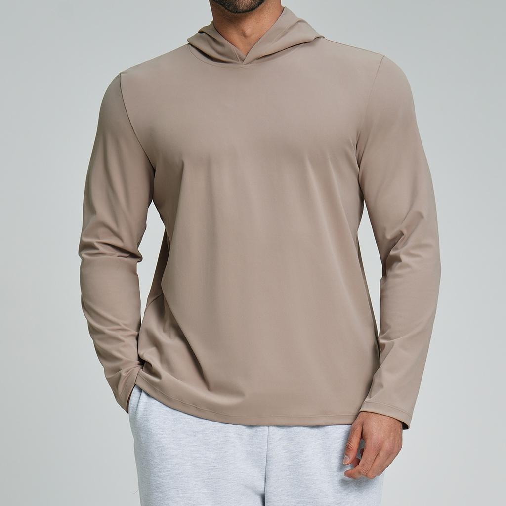 Men S Casual Sports Fitness Hooded Long Sleeve T Shirt