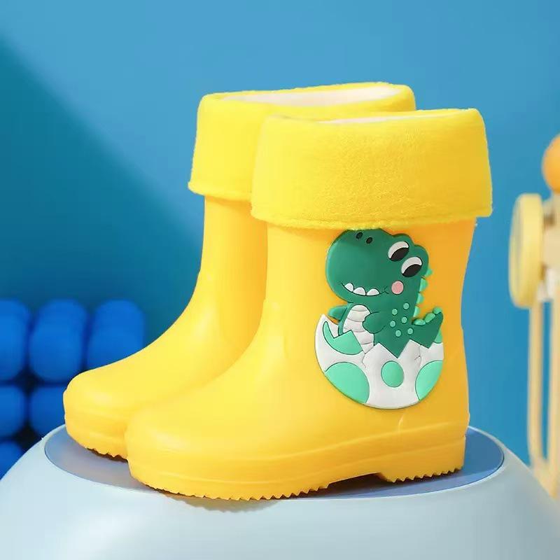 Cartoon Waterproof Unisex Toddler Rain Boots - Short Rubber Boots for Kids