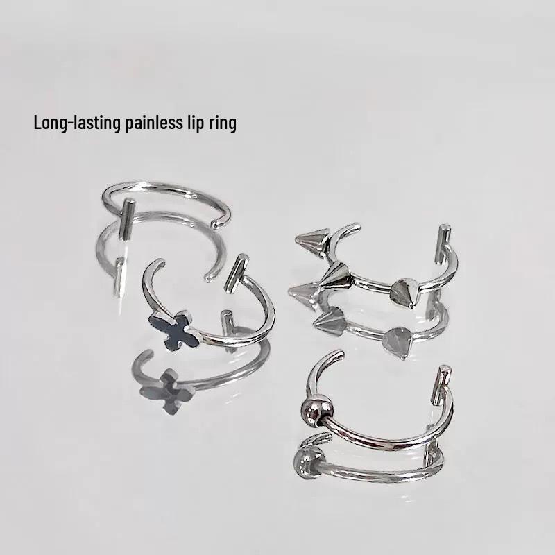 Stainless Steel Wolf Fang Lip Clip - Y2K Punk Style for Spicy Girls